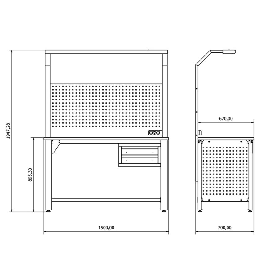 BD.36.80.12 Ecoline çalışma tezgahı
