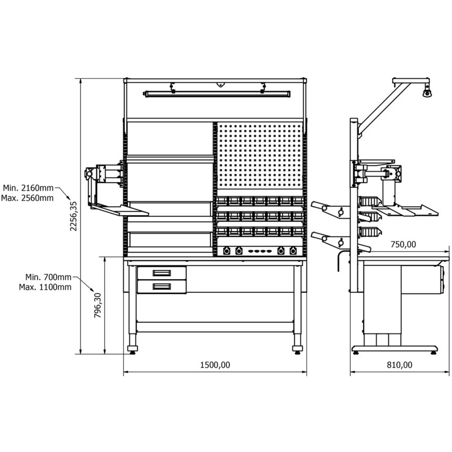 BD.2511.1504 ConceptLine çalışma masası