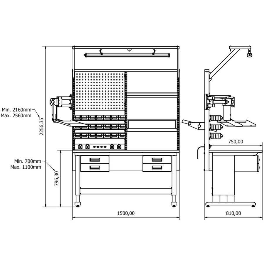 BD.2511.1506 ConceptLine çalışma masası