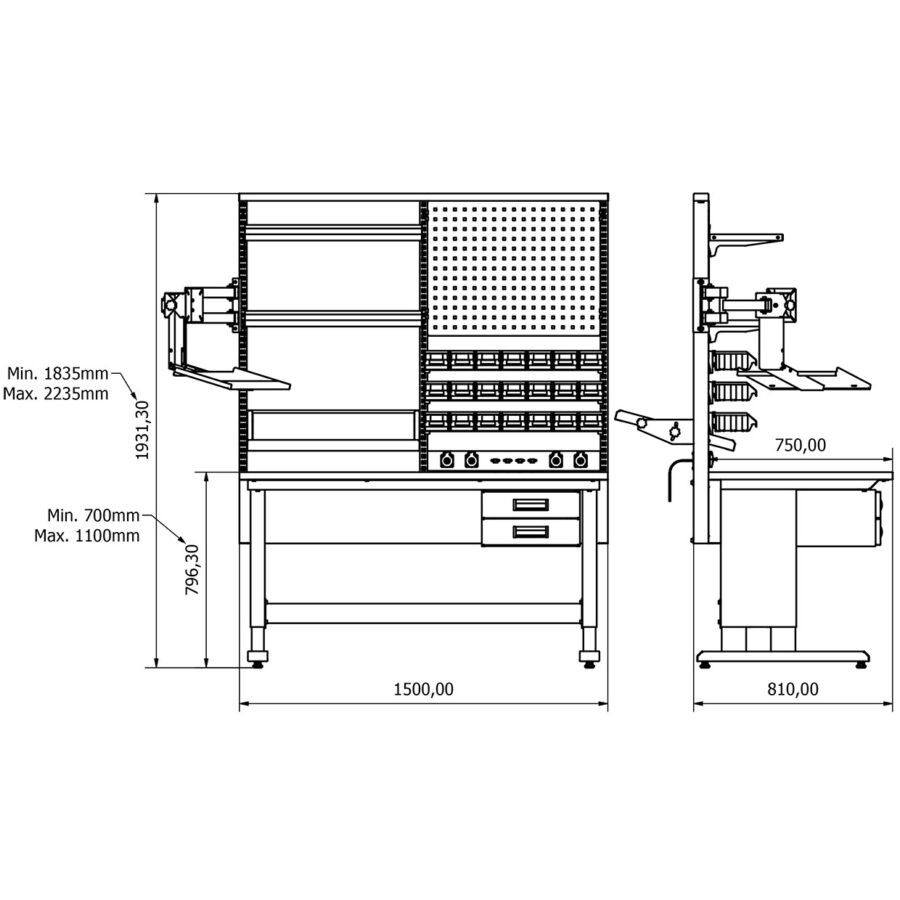 BD.2511.1509 ConceptLine çalışma masası