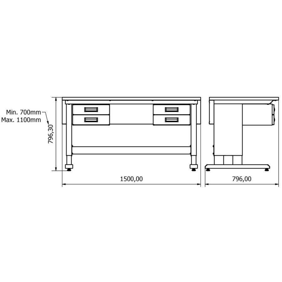 BD.2511.1512 ConceptLine çalışma masası