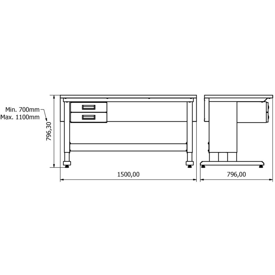 BD.2511.1513 ConceptLine çalışma masası