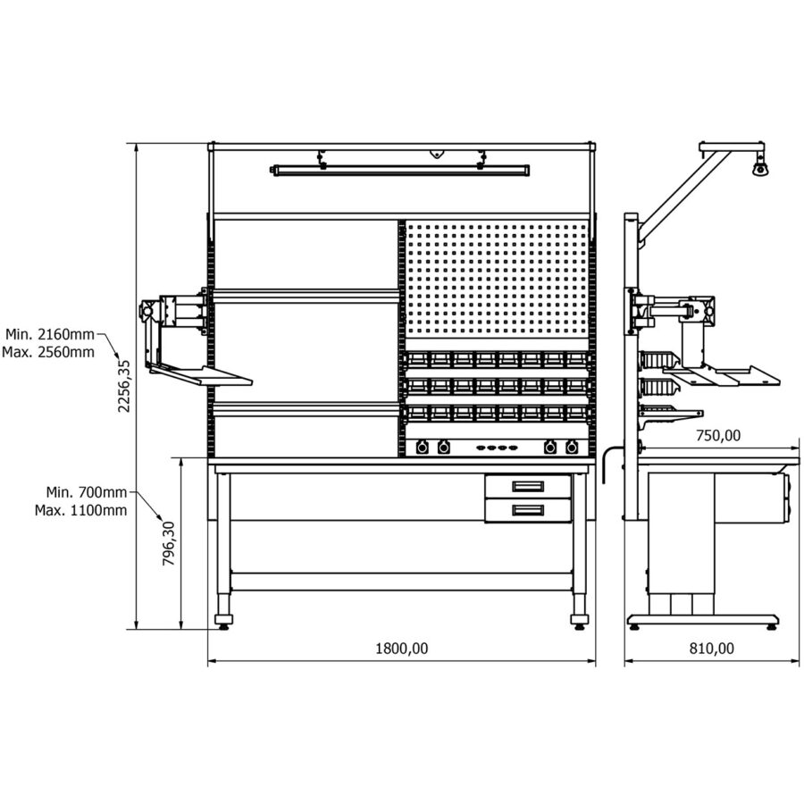 BD.2511.1805 ConceptLine çalışma masası
