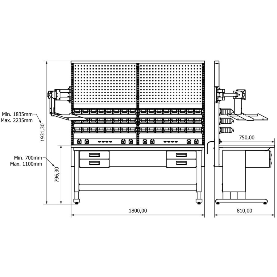 BD.2511.1808 ConceptLine çalışma masası