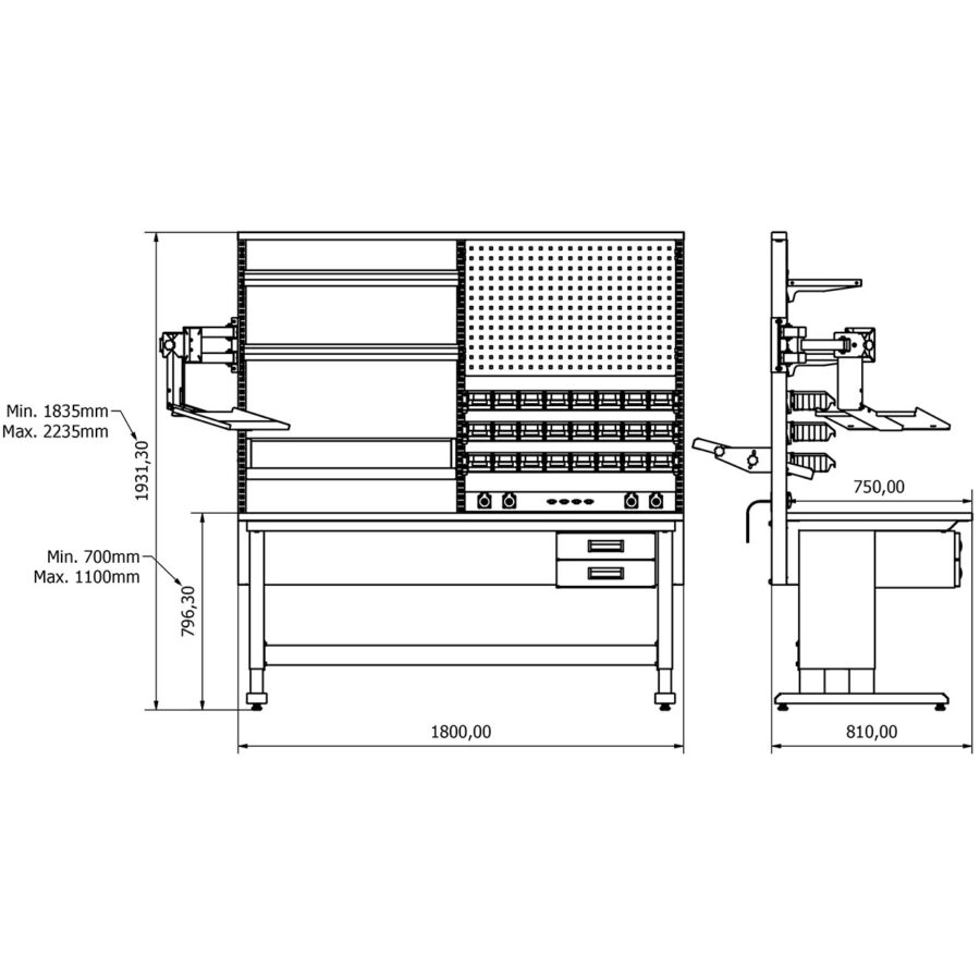 BD.2511.1809 ConceptLine çalışma masası